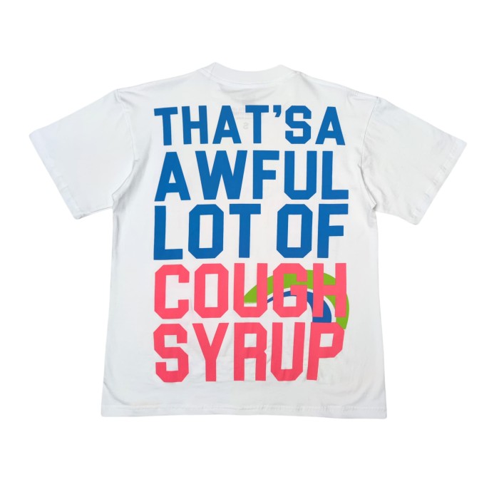28382236 Red and Blue Slogan Printed Tee