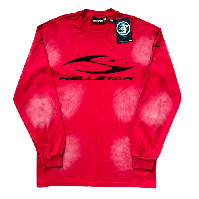 28382284 Logo Print Washed Version Long Sleeve T-Shirt 2 colors