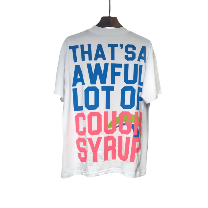 28382236 Red and Blue Slogan Printed Tee