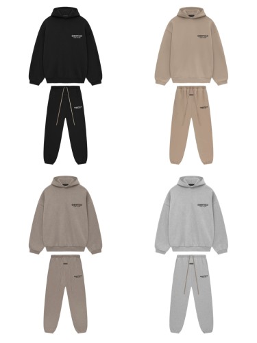 [Big & Tall for weights up to 220 lbs]1:1 quality version 28383763 3D Silicone Letter Hoodie & Sweatpants Set 4 colors