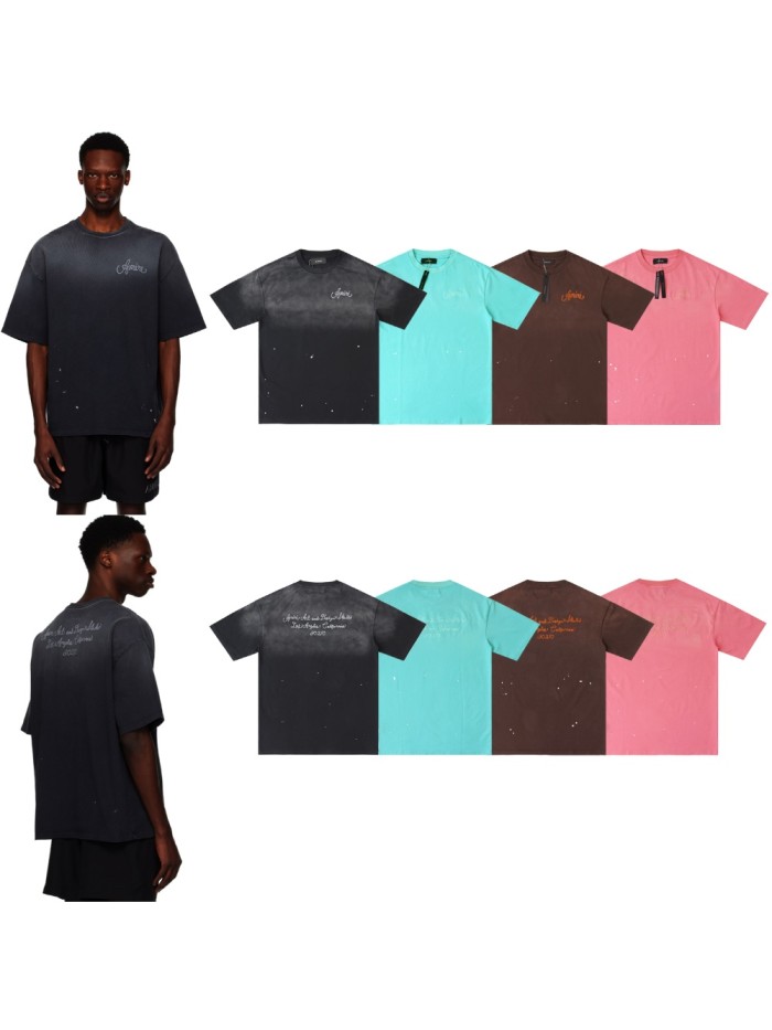 28389229 Simple Logo Printed Washed Version tee 4 colors