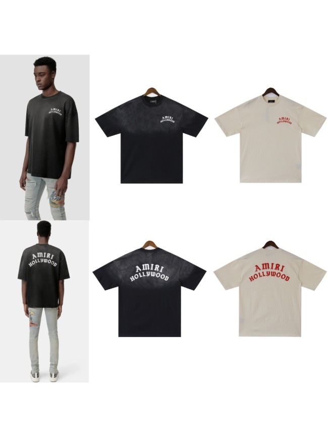 28389227 Hollywood logo Printed Washed Version tee 2 colors