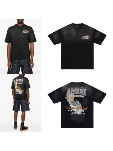 [Buy Two Get One Free]28389231 California Printed Washed Version tee