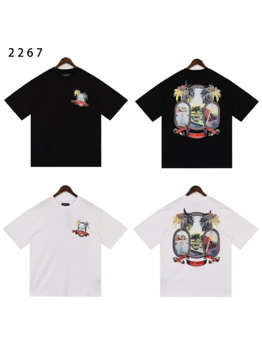 [Buy Two Get One Free]28389226 Mirror scenery Printed tee 2 colors