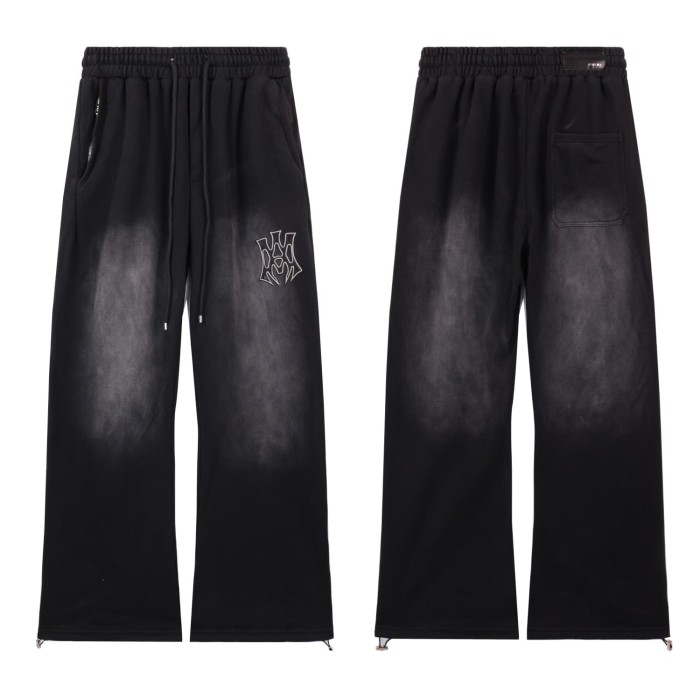   28389234 Pattern Logo Embroidered Washed Version Pants 4 colors