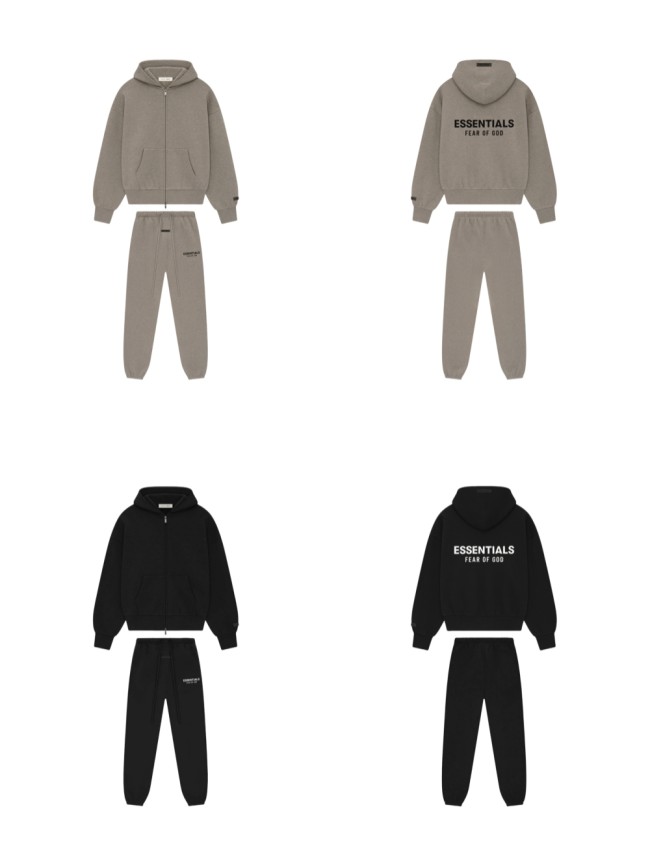 [Big & Tall for weights up to 220 lbs]1:1 quality version 28389990 ALWAYS ON Classic Zipper Style Back Silicone Letter Hoodie & Sweatpants Set 2 colors