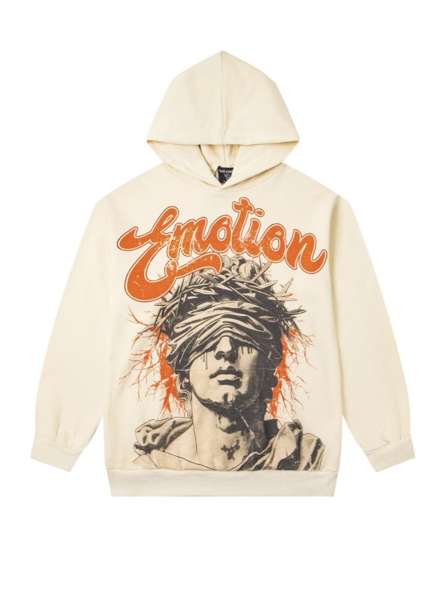 28410651 Blindfolded Character Print Hoodie