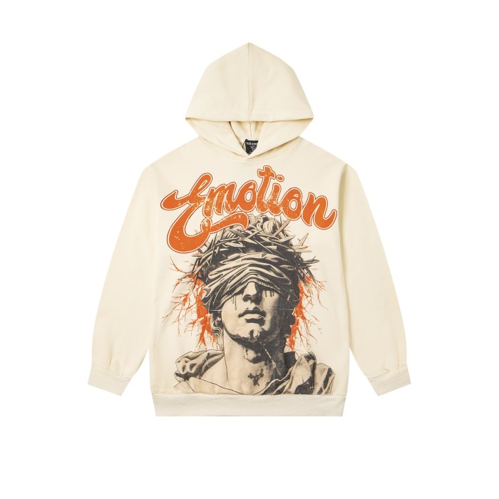 28410651 Blindfolded Character Print Hoodie