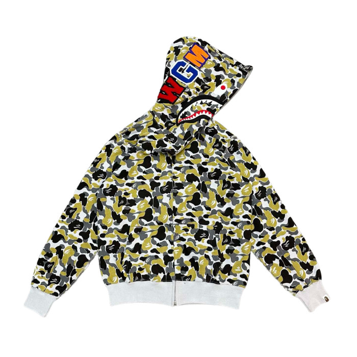 1:1 quality version 28412154 Limited to Ginza Shark Patchwork Zipper Hoodie