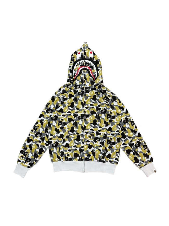 1:1 quality version 28412154 Limited to Ginza Shark Patchwork Zipper Hoodie