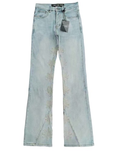 1:1 quality version 28412835 Metallic Flower Water Diamond Jeans