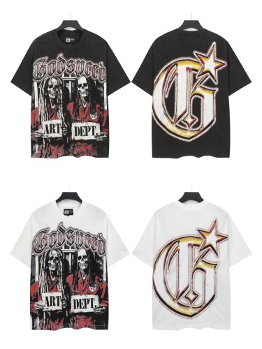 [Buy Two Get One Free]28416770 ART DEPT Print Washed Version Tee 2 colors