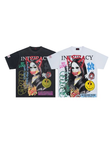 28419165 Revenge spirit Print Washed Version Tee 2 colors