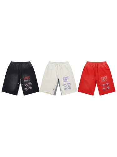 28419035 Four 3D Logo Print Washed Version Shorts 3 colors