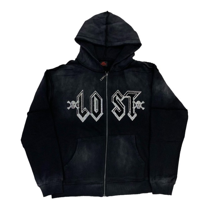 28429746 Chest hot diamond zipper Hoodie & Pants Set