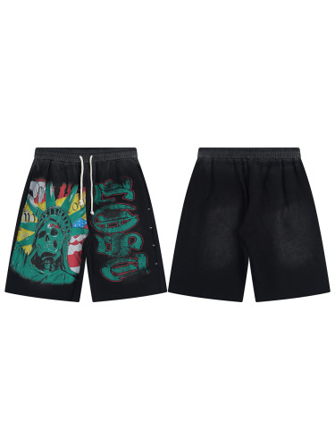 28429752 Sculpted Sanskrit letter printed Version Shorts