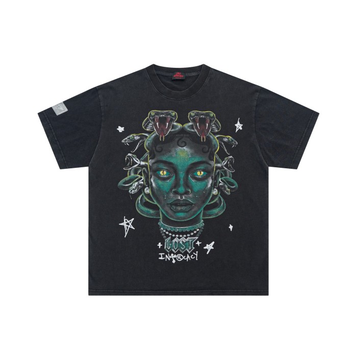 28429740 Medusa printed Washed Version Tee