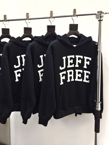 [Buy One Get One Free] 1:1 quality version 28431356 White JEFF Printed Hoodie