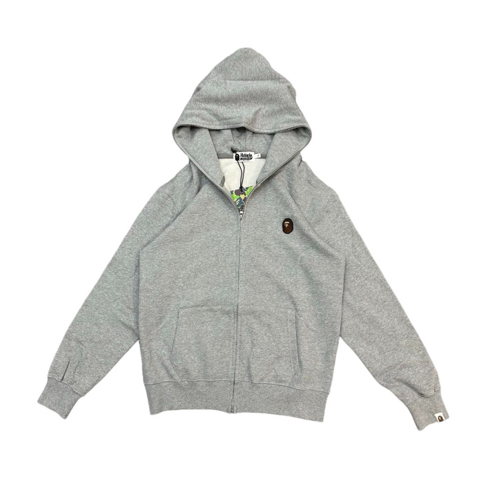 1:1 quality version Embroidered Ape Head Badge Zipper Hoodie 2 colors 28431390