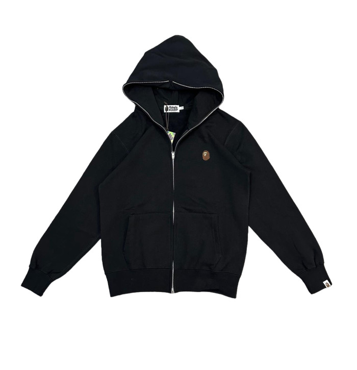 1:1 quality version Embroidered Ape Head Badge Zipper Hoodie 2 colors 28431390