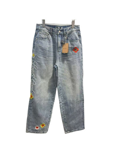 Floral Logo Embroidered Denim Jeans 28434006