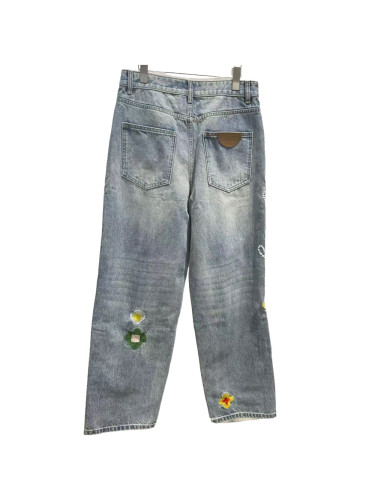 Floral Logo Embroidered Denim Jeans 28434006