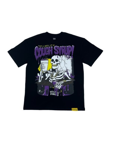 [50% Off]Cough Syrup Graveyard skull Print Tee 28310665