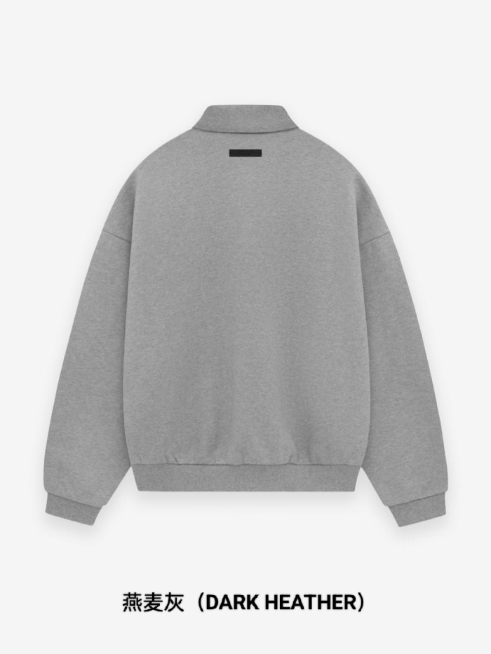 [Big & Tall for weights up to 220 lbs]1:1 quality version BACK TO SCHOOL Fleece Logo printed collar polo hoodie 2 colors  28434022