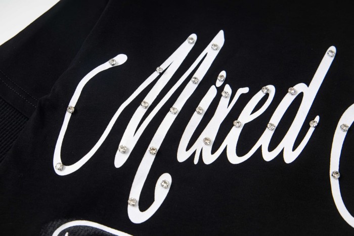 Logo Printed Diamond Fake Two-Piece Long-Sleeve T-Shirt 2 colors 28434339