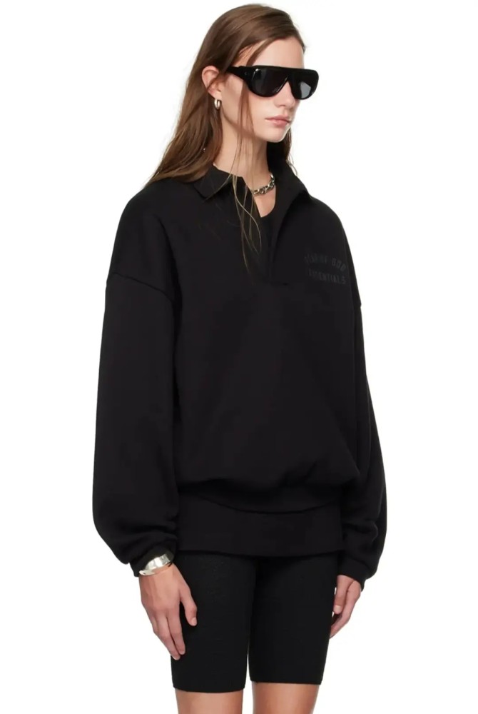 [Big & Tall for weights up to 220 lbs]1:1 quality version BACK TO SCHOOL Fleece Logo printed collar polo hoodie 2 colors  28434022