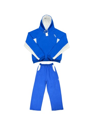 White stripes blue Embroidered hoodie & pants set 28442842