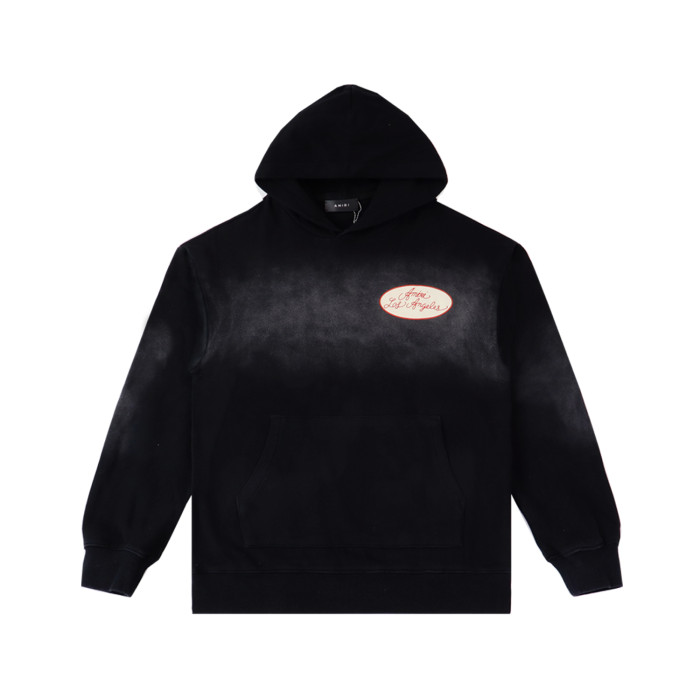 Back Multi-Badge Print Washed Version Hoodie 28441780