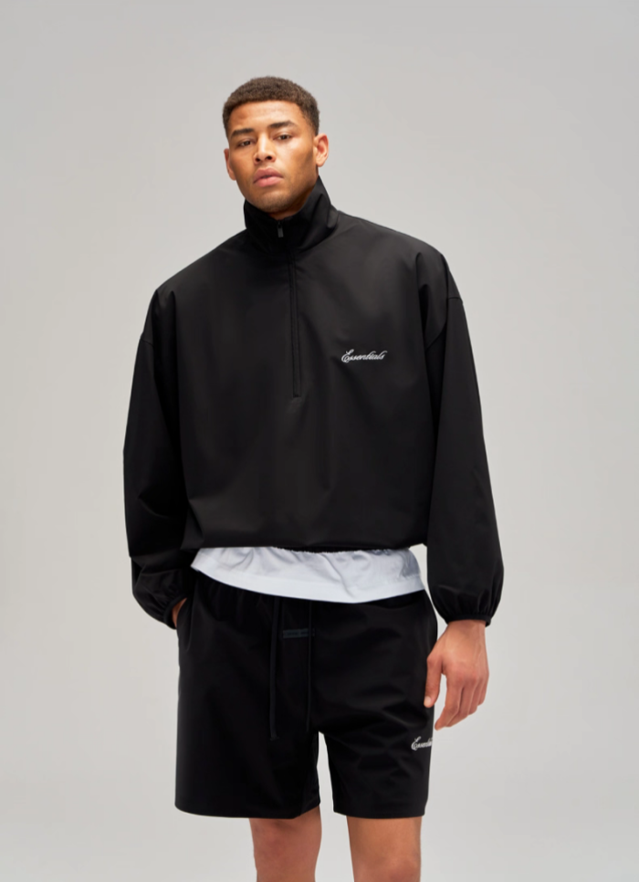 [Big & Tall for weights up to 220 lbs]1:1 quality version half-zipper stand-up collar jacket 2 colors  28451960