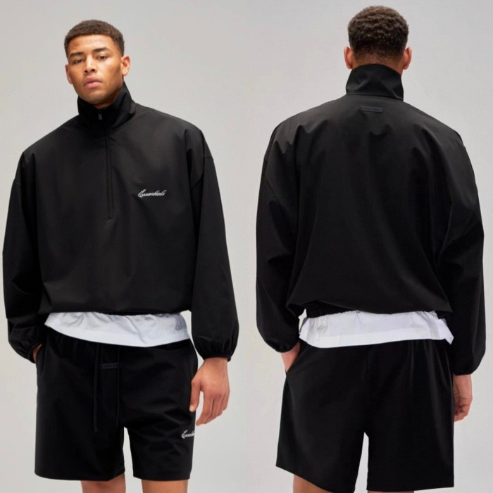 [Big & Tall for weights up to 220 lbs]1:1 quality version half-zipper stand-up collar jacket 2 colors  28451960