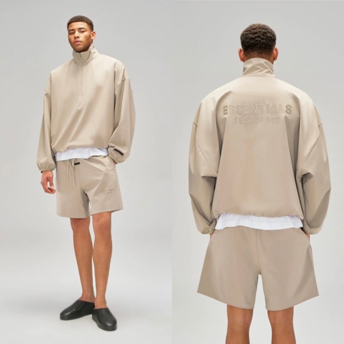 [Big & Tall for weights up to 220 lbs]1:1 quality version half-zipper stand-up collar jacket 2 colors  28451960