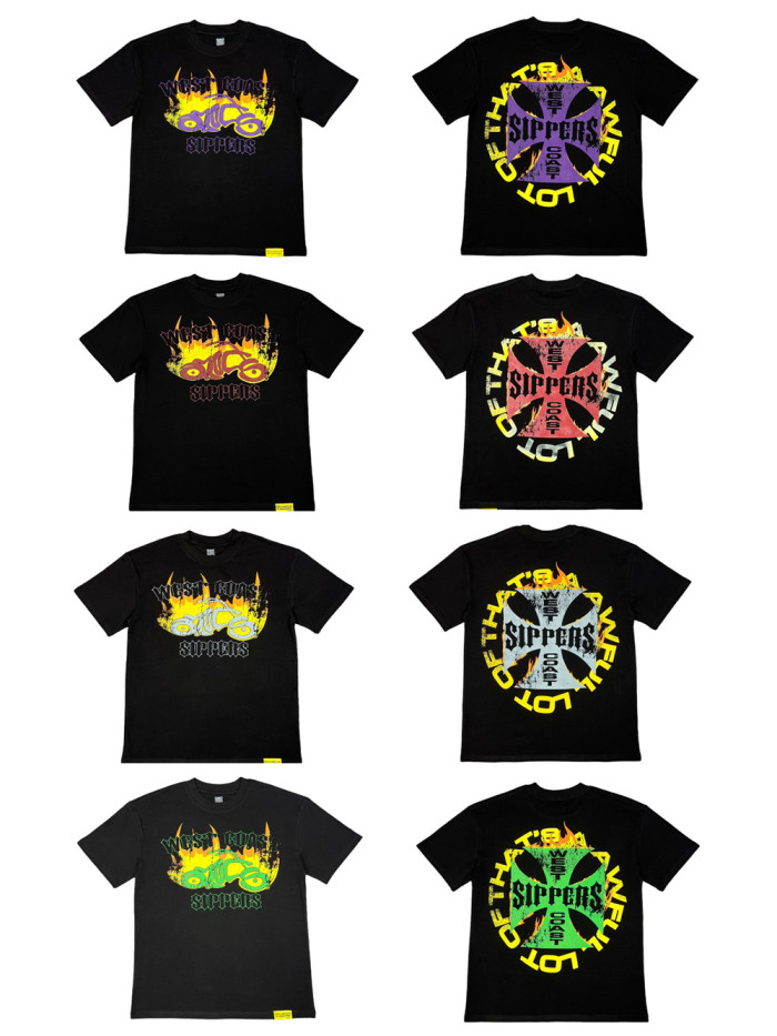 Retro cross print Tee 4 colors 28455228