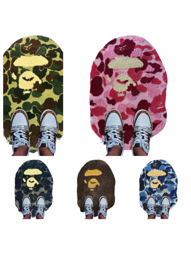 Camouflage ape head flocked rug 5 colors 28468795