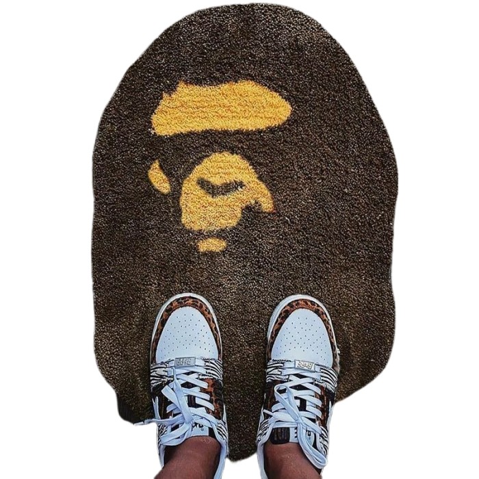 Camouflage ape head flocked rug 5 colors 28468795