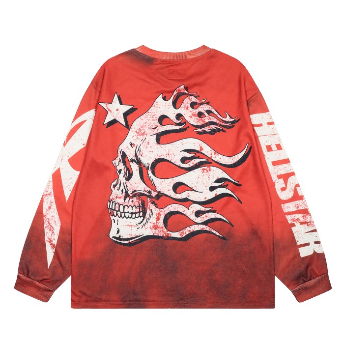 Worn logo Print Washed Version Long-Sleeve T-Shirt 28471085