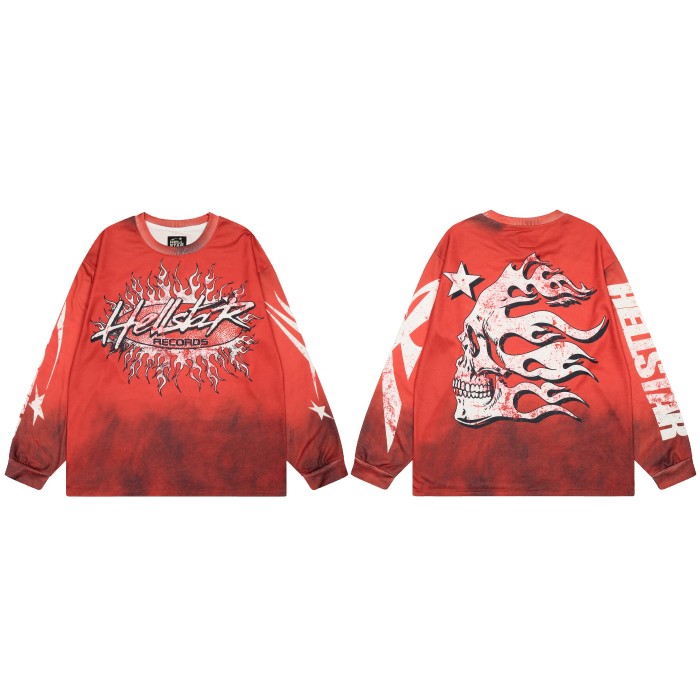 Worn logo Print Washed Version Long-Sleeve T-Shirt 28471085