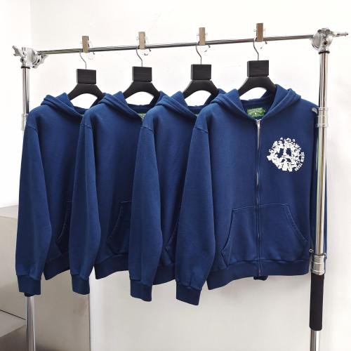 1:1 quality version White Kapok Printed Zipper Hoodie & Pants Set 28472378