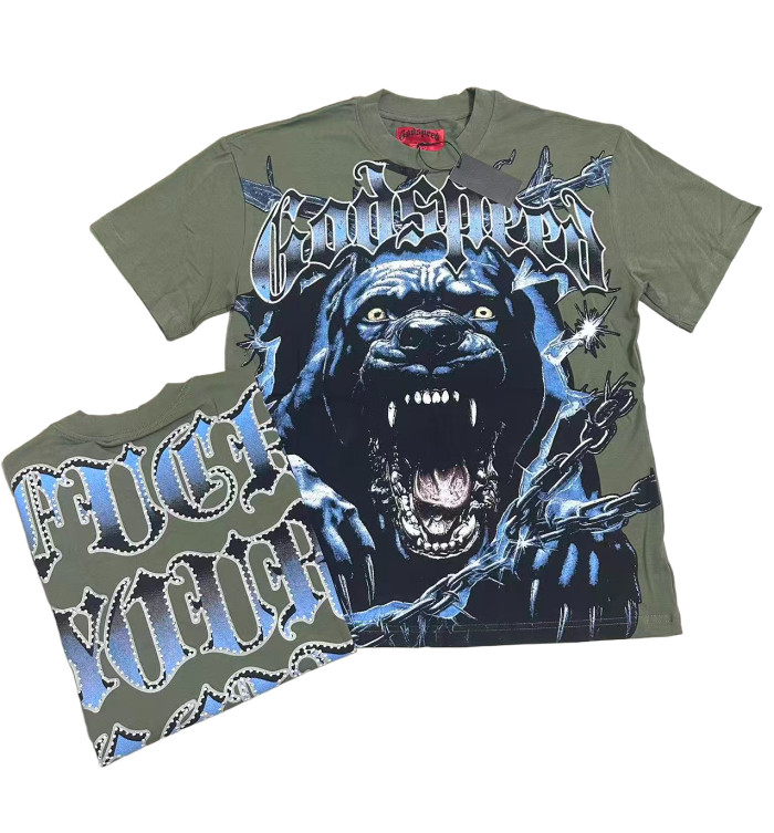 [Buy Two Get One Free]Bully Dog print Washed Version Tee 2 colors 28474641