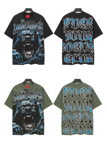 [Buy Two Get One Free]Bully Dog print Washed Version Tee 2 colors 28474641