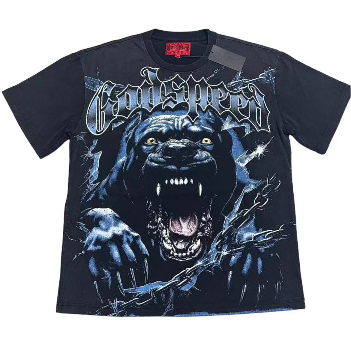 [Buy Two Get One Free]Bully Dog print Washed Version Tee 2 colors 28474641