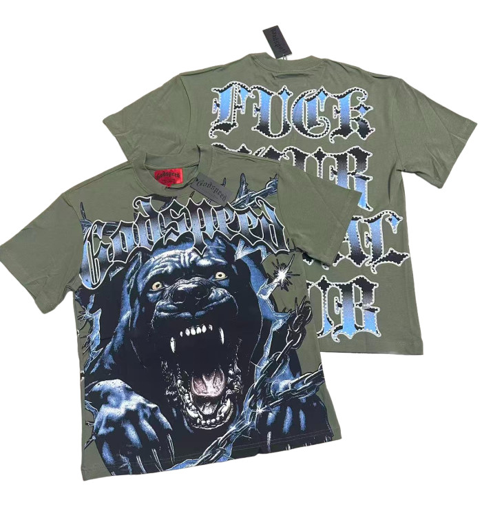 [Buy Two Get One Free]Bully Dog print Washed Version Tee 2 colors 28474641