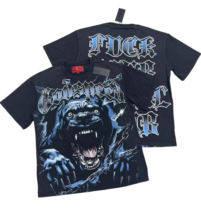 [Buy Two Get One Free]Bully Dog print Washed Version Tee 2 colors 28474641