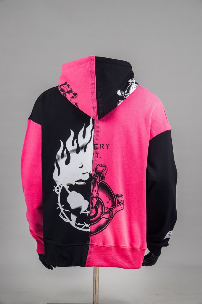 Asymmetric Patchwork Hoodie 3 colors 28475718
