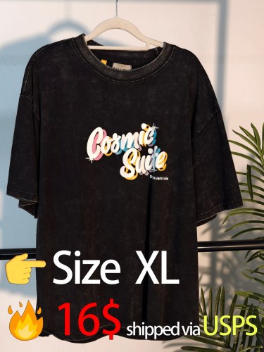 [buy more save more] Letter Print Tee 28476867