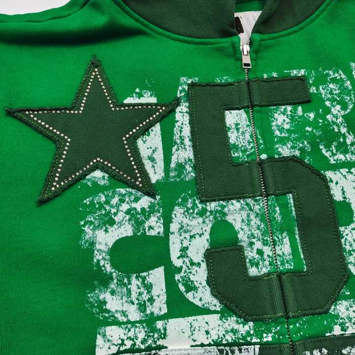 [Big & Tall for weights up to 220 lbs]1:1 quality version Patchwork Embroidery Rhinestone Five-Pointed Star hoodie 28478613