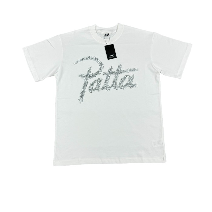 [50% Off]Creative Nail-Style Letter Print Tee 2 colors 28478564